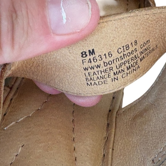 Born Lenore Nude Tan Womens Platform Wedge Sandals Size 8 - Picture 4 of 9